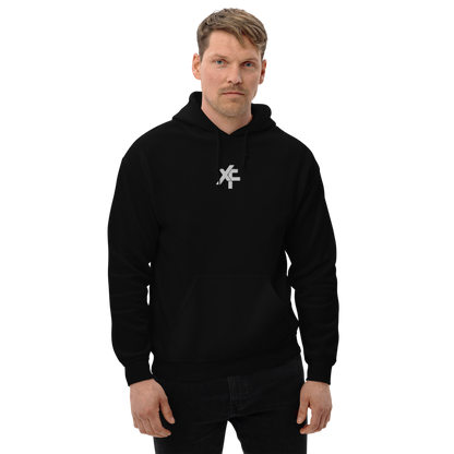Xcelfit Pastel Black Minimal Logo Hoodie