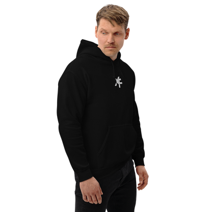 Xcelfit Pastel Black Minimal Logo Hoodie